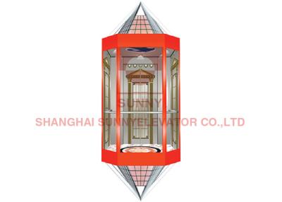 China Observation Hairline Stainless Steel Panoramic Glass Elevator Lift for sale