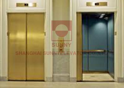 China Hotel Apartment AC Drive Etched Passenger Elevator Hairline Stainless Steel for sale
