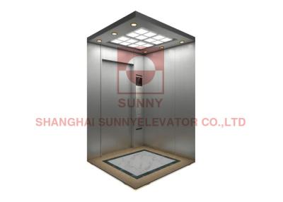 China PVC Flooring VVVF 1.75M LED Vertical 10 Passenger Lift With Elevator Brakes for sale