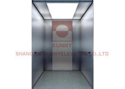 China Hairline SS Machine Roomless 630kg Gearless Traction Elevator for sale
