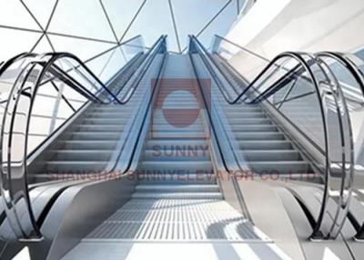 China Escada rolante de aço inoxidável 0.5m/S do shopping da linha fina com sistema de poupança de energia à venda