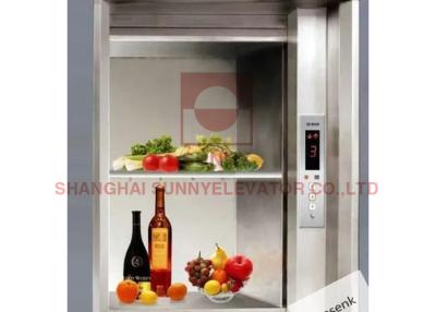 China Hydraulic Kitchen Food Lift Mirror Etching Dumbwaiter Elevator 200kg Load for sale