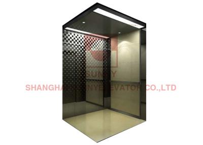 China Elevación inoxidable del elevador del pasajero de la placa de acero del espejo con con el titanio negro en venta