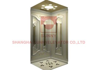 China Elevador residencial do elevador da casa de campo luxuosa com a linha fina de aço inoxidável à venda