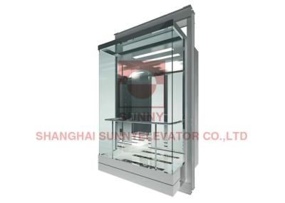 China 13 Persons Panoramic Sightseeing Elevator With Center Opening Door for sale