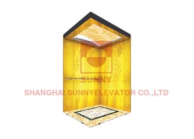 China elevador del pasajero de la máquina 1.75m/S de Vvvf de la carga 1000kg con oro en venta
