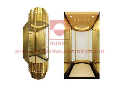 China 2.5m/S Braille Button Vvvf Panoramic Elevator Without Machine Room for sale