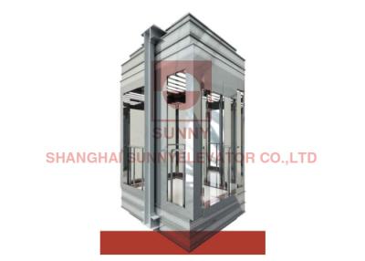 China Square 0.4m/s Sightseeing Panoramic Glass Elevator Stainless Steel for sale