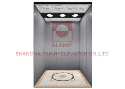 China Mirror Etching Stainless Steel 1600kg Passenger Elevator For Office Building for sale