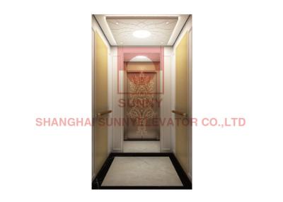China Steel Band Rose Gold Mirror Modern Residential Elevator , Lift Home Elevator for sale