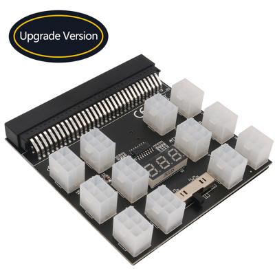 China Power Supply Breakout Board Adapter With 12 PCS ATX 6Pin Power Connector For Bitcoin for sale