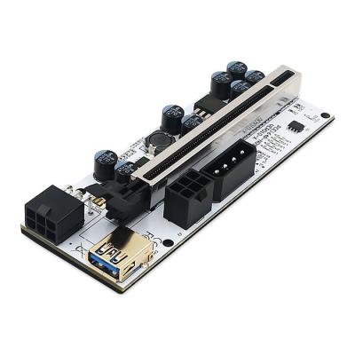 China 010-X PCIE Riser 1x To 16x  Extension With Flash LED For Bitcoin GPU Mining for sale