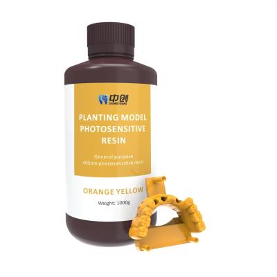 China ASTM D638 ASTM D790 Impresión 3D dental Resina amarilla Resina fotosensible en venta