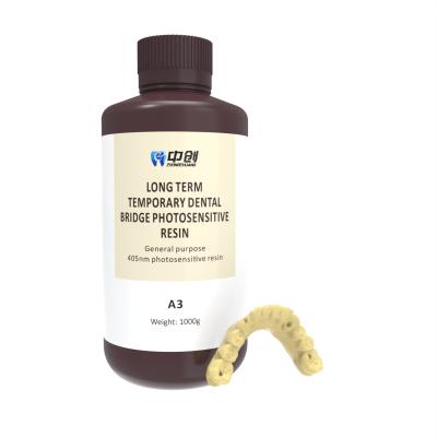 China Temporary Crown Biocompatible Resin Dental Bridge Photosensitive Resin for sale
