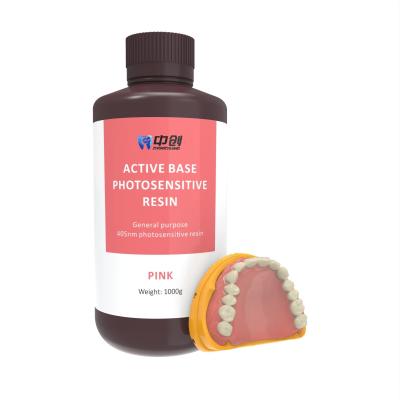 China Base de dentaduras Biocompativel Resina 3D Rosa Resina de Impressão Dental 3D à venda