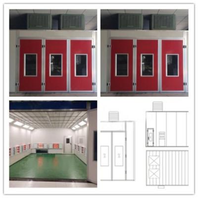 China 32KW Car Carbon Cleaning Retractable Painting Booth 6900×3900×2650 mm for sale