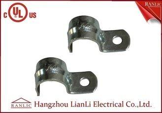 China One Hole Rigid Conduit Straps / Heavy Duty Rigid Galvanized Steel Conduit Fittings for sale