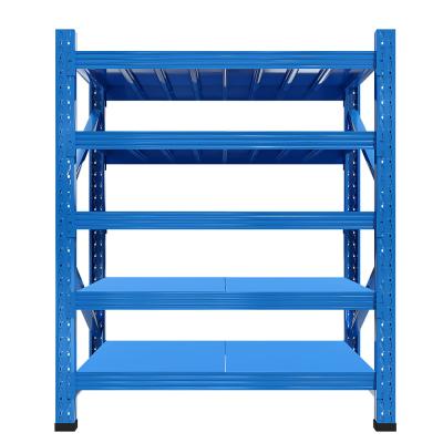 China Medium Duty Rack Steel Storage Adjustable Shelving Warehouse Gondola Display Rack for sale