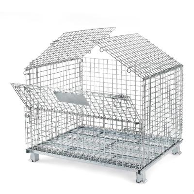China Warehouse Wire Partitions & Security Cages Wire Mesh Cart On Wheels for sale