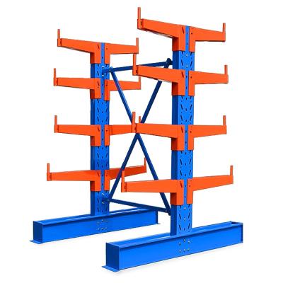China Single Double Side Cantilever Metal Storage Racks Shelf Warehouse Pipe Special Bracket for sale