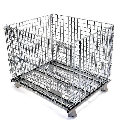 China Collapsible Wire Mesh Cage Pallet Racking Heavy Duty Warehouse Rack for sale
