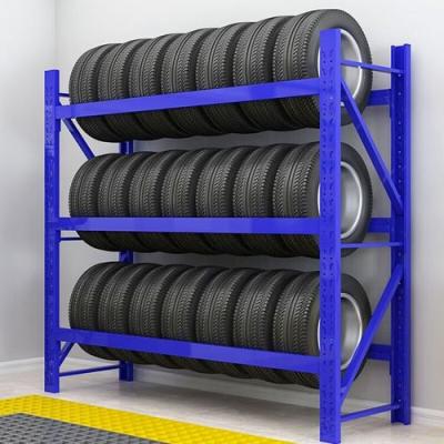 China Light Duty Racking System Metal Shelving Stacking Movable Tube Metal Steel Truck Tire Post Tyre Stillage for sale