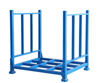 China Industrial Powder Coating Equipment Storage Steel Cubic Pallet Stacking Frame for sale