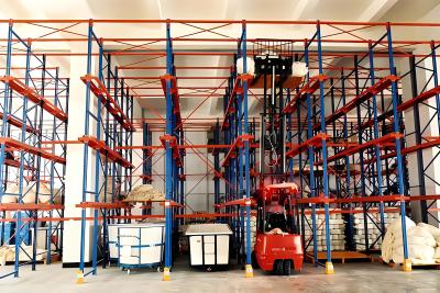 China Structural Warehouse Pallet Beam Frame Q235 Steel Metal Storage Drive-In Rack for sale