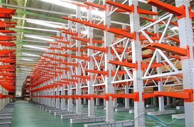 China Lightweight Medium Duty Cantilever Racking Suppliers Warehouse Stacking Rack System Glass Racks for sale