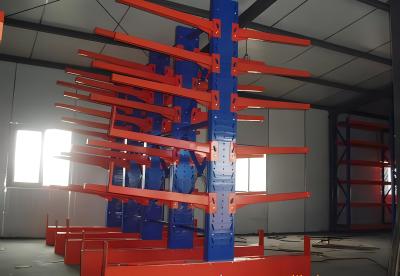 China Steel Pipe Cantilever Rack Adjustable Corrosion ProtectionStorage Shelf Warehouse for sale