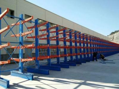 China Material Sistema de bastidores de almacenamiento con voladizo Bastidores de apilamiento de carga pesada de doble cara en venta