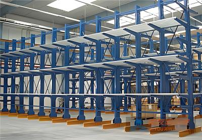China Double-Sided Cantilever Rack Single Sided Structural Warehouse Long Materials Storage for sale