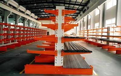 中国 重荷調整可能なキャントリバーパレットラッキングシステム 鉄鋼金属倉庫保管 販売のため