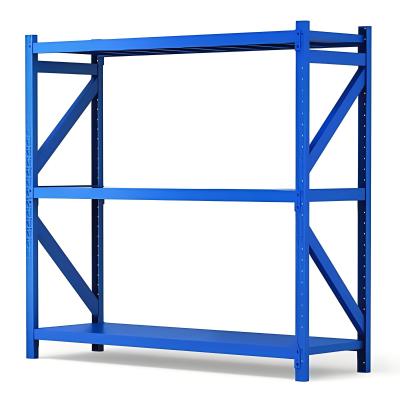 China Heavy-Duty, Coated-Wire Deck Shelving Black Steel Welded Factory Storage Rack for sale