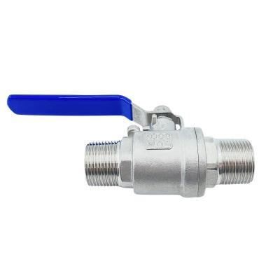 China Stainless Steel 2PC Double Male Thread Ball Valve Model NO. Q11F-16/64P for Water for sale