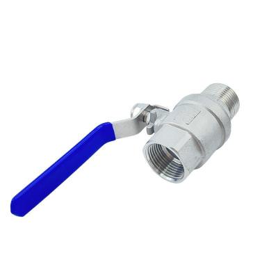 China Industrial Usage 304 316 Stainless Steel 2PC Ball Valve with Female and Male Thread for sale