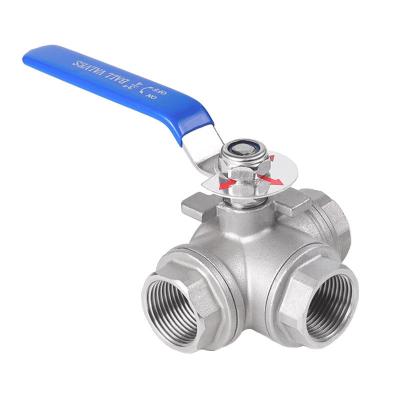 China Thread Connection Form DN8-DN65 Three Way Ball Valve with Female Thread Manufactured for sale