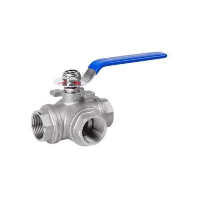 China DN15-DN100 L Type Three Way SS304 Ball Valve Normal Temperature for sale