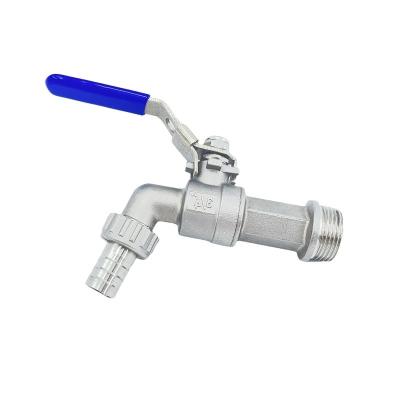 China Floating Ball Valve Stainless Steel Manufactory Male Thread Manual Shut Down Bibcock for sale