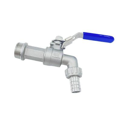 China Straight Through Type Stainless Steel Thread Valve Faucet with Floating Ball Valve for sale