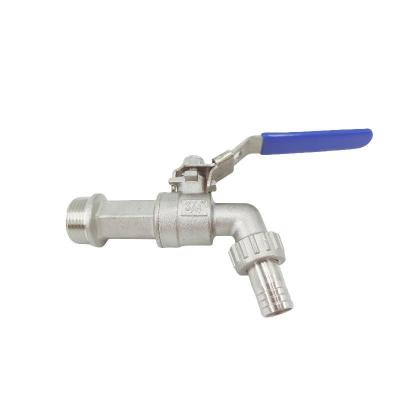 China 30-Day Return Policy DN15 Stainless Steel Ball Tap Valve with Male Thread Pipe System for sale