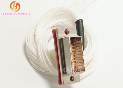 China Prenda impermeable rectangular del conector del niquelado J14B-34ZJ 34 pernos con longitud de cable en venta