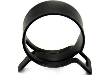 China 25mm Diameter Black Plated Single Ear Stepless Hose Clamps for sale