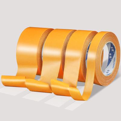 China PE Coated Gaffer Cloth Duct Tape Yellow ISO14000 Certificated for sale