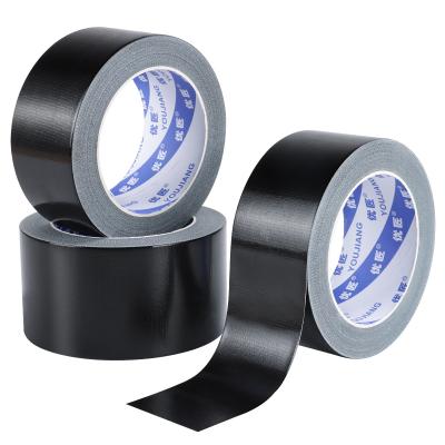 China Gaffers impermeables de tela negra cinta adhesiva de embalaje fuerte pegajoso para tubería 3 pulgadas en venta