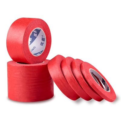 China High Temperature Red Painters Masking Tape Crepe Paper For Automotive 48mm for sale