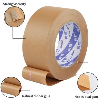 China Reinforced Water Activated Kraft Paper Tape Sealing Packing 50mm for sale