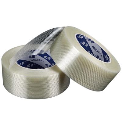 China Reinforced Packing Fiberglass Filament Tape Transparent Waterproof for sale