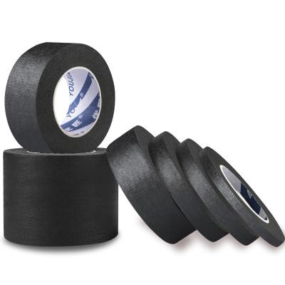 China Customized Black Masking Paper Tape For Spray Paint Protection Decoration Writing Painters Tape for sale