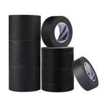 Quality Rubber Glue 1 Inch Black Paint Stripping Trim Stick Wall Flat Crepe Paper Usge for sale